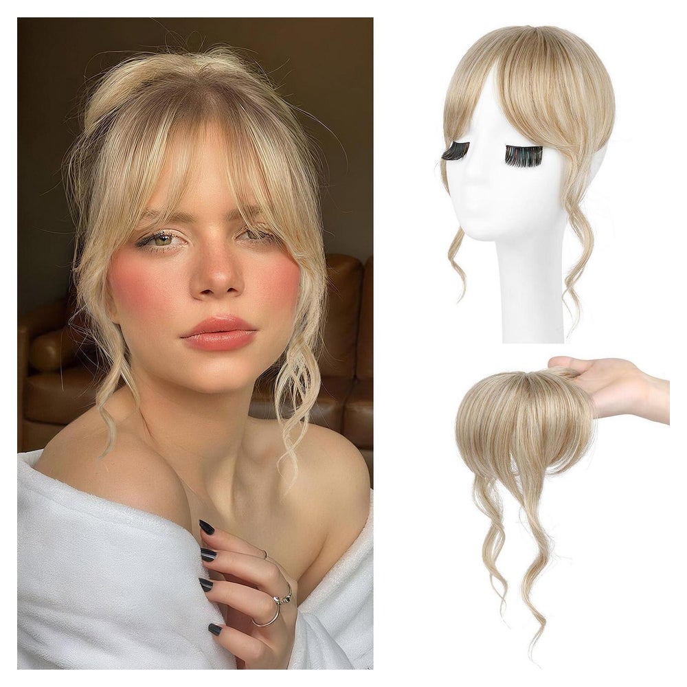 Pony Haarteil Clip in 30 CM Mittelblond mit hellblonden Strä 1 St