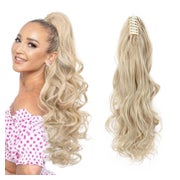 Haarteil Clip in Kralle pferdeschwanz Ash Blonde Mix Blond B 1 St