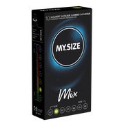 «49mm MIX» Kondome: 10er Pack, glatt, gerippt, aromatisiert (10 Kondome) 10 St