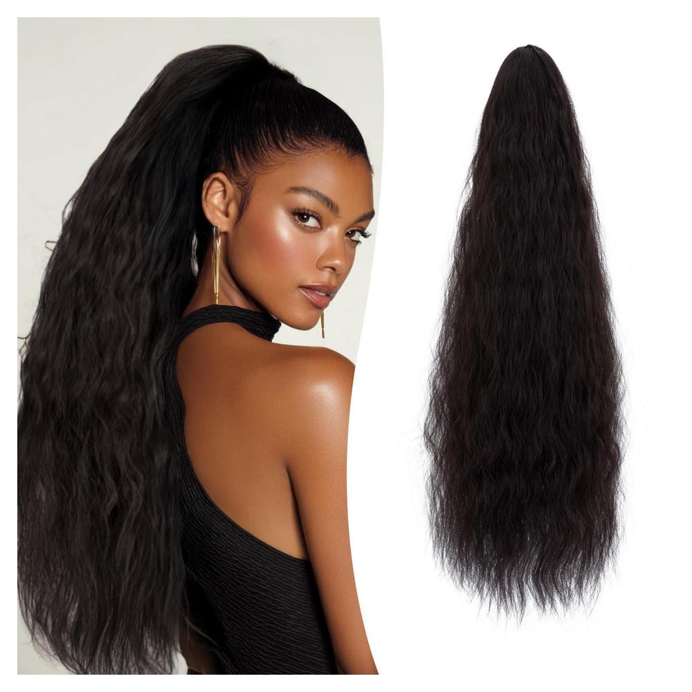 Pferdeschwanz Damen Haarverlängerung Ponytail 80 CM Naturbra 1 St