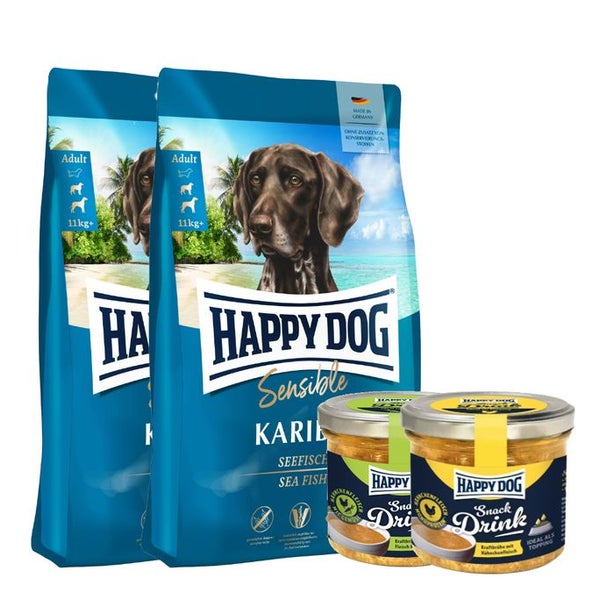 Happy Dog Sensible Karibik + Happy Dog Snack Drinks 23 kg