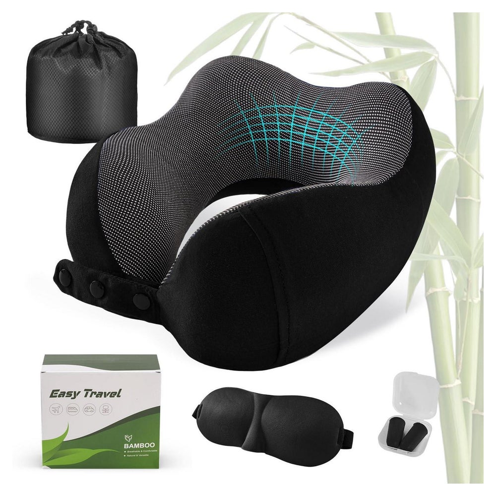 Nackenkissen Memory Foam Reisekissen verstellbar 1 St