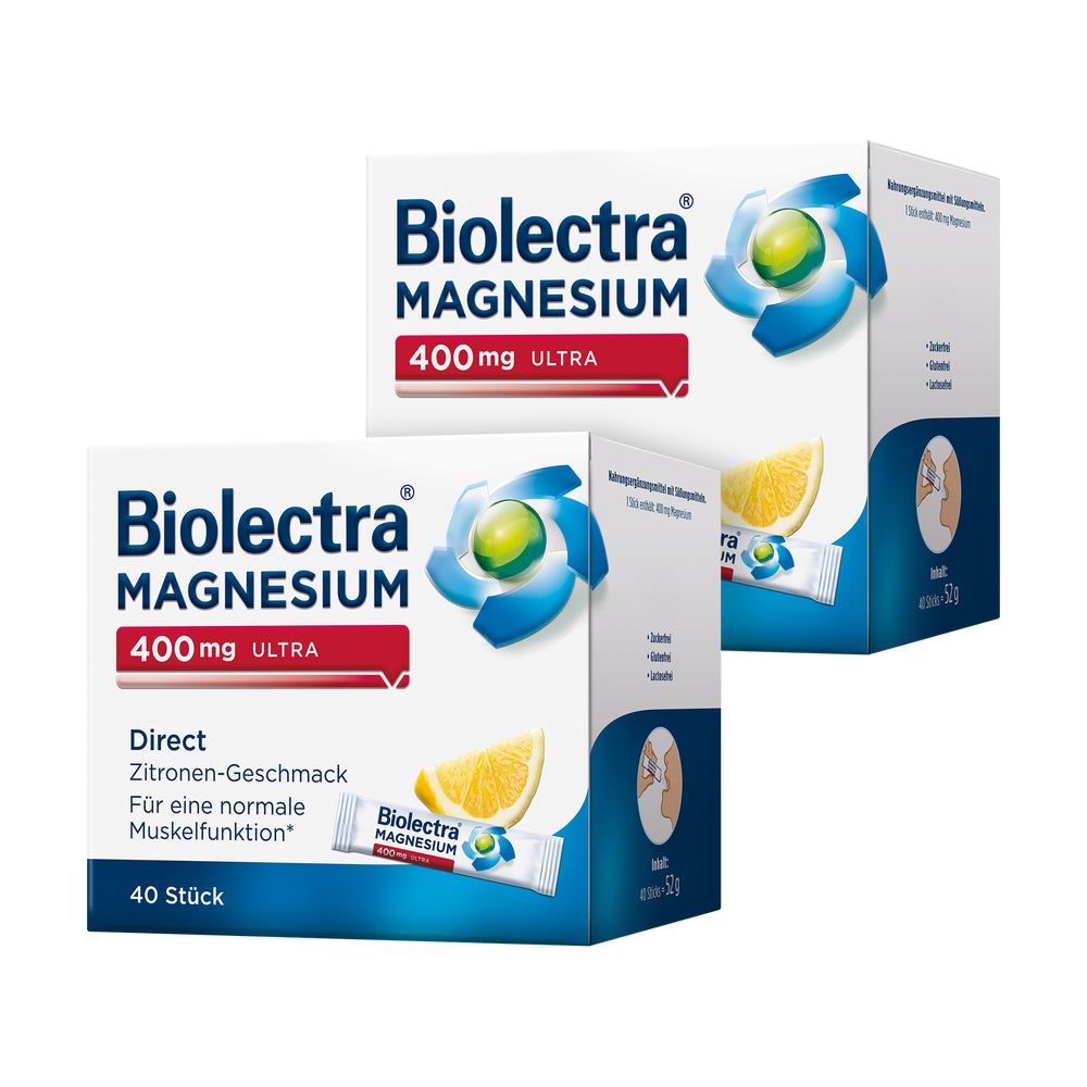 Biolectra Magn.Direct Zitrone Doppelpack 2X40 St