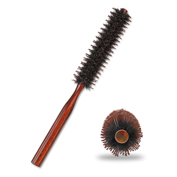 Runde Wildschweinborsten Haarbürste 3,4cm für Männer und Fra 1 St