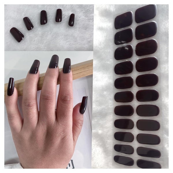 Nagelfolien 22 Rot Selbstklebend UV Gellack Wraps Wine Red 1 St