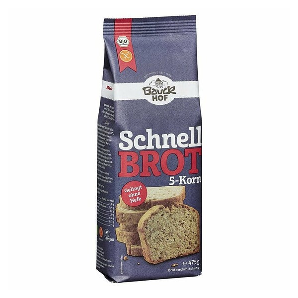 Bauckhof - Schnellbrot 5 Korn glutenfrei Bio 475 g