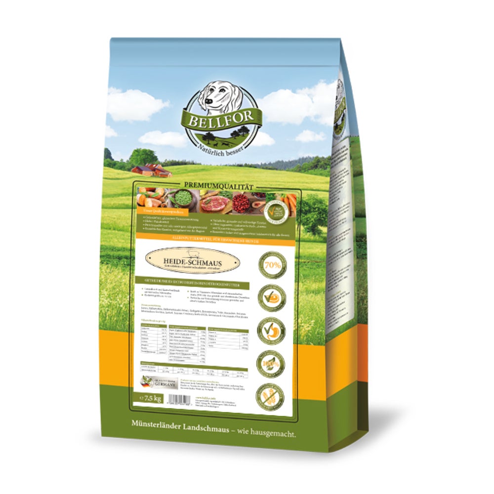Bellfor Trockenfutter mit Weidelamm - Heide-Schmaus 7,5 kg 7500 g