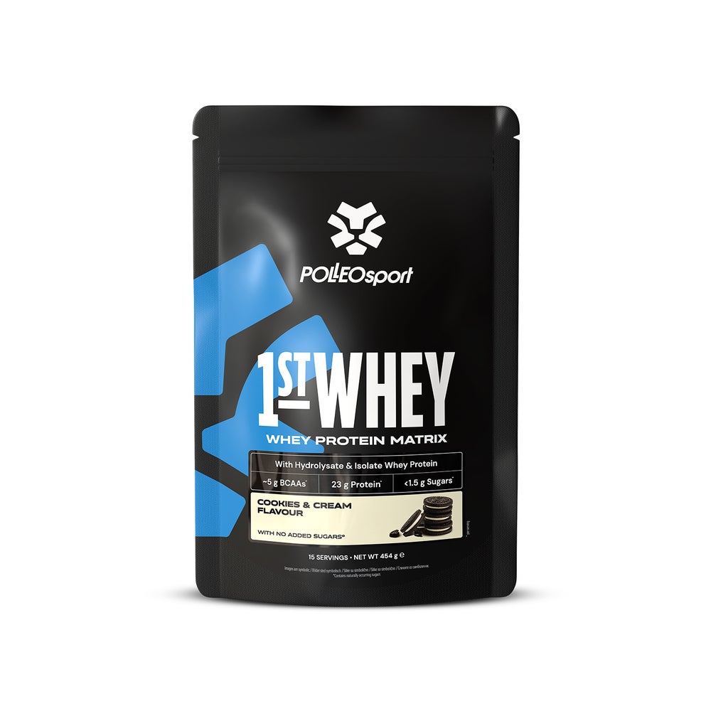 Polleo 1st Whey, 454 g, Cookies & Cream 454 g