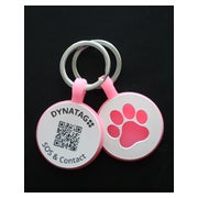 Tiermarke Silikon Glow Rosa – QR-Code mit Online-Profil 1 St