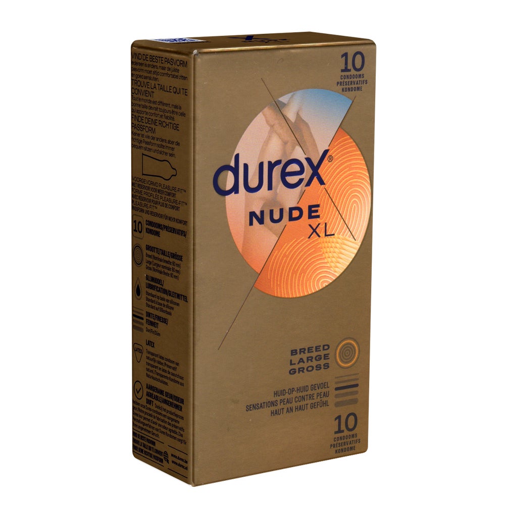 «Nude XL» Kondome – extra groß, ultra-dünn, anatomisch, 10St (10 Kondome) 10 St