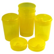 Medi-Inn Schnabelbecher 250 ml Praktisches Set: 5 Unterteile mit 10 Deckeln gelb 1 St