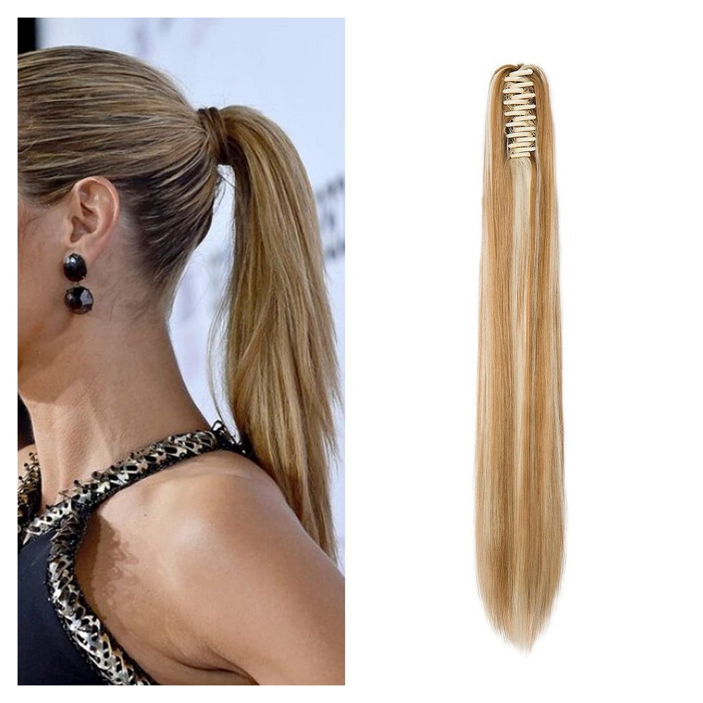 Pferdeschwanz Haarteil Ponytail 55 cm 130g Dunkelblond & Ble 1 St