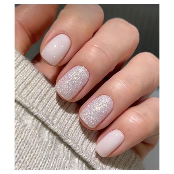 Kunstnägel Kurz Eckig Rosa Glitter Acryl Hochzeit Press G20 1 St
