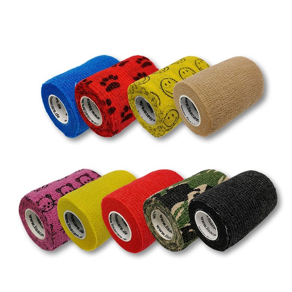 LisaCare kohäsive Bandagen - Bunter Mix - 7,5cmx4,5m 9 St
