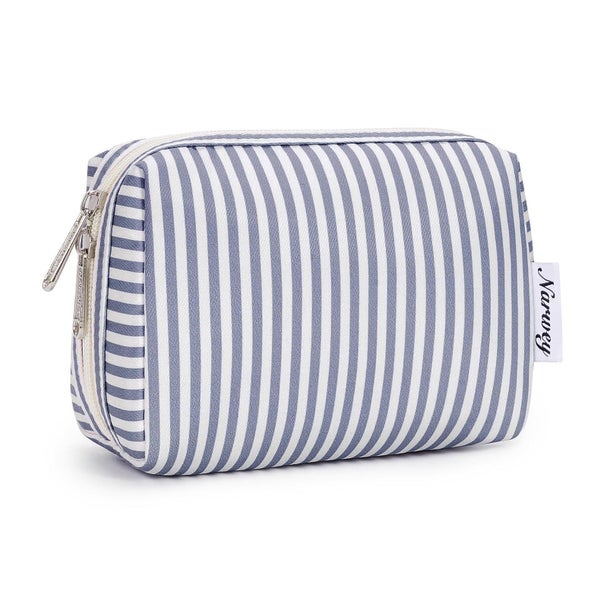 Schminktasche Kosmetiktasche Damen Reise Streifen Graublaue 1 St