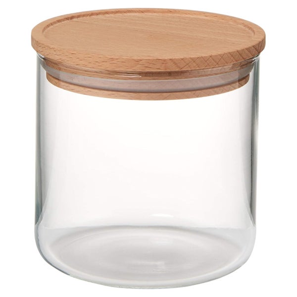 EVA Vorratsglas mit Holzdeckel 0,4 Liter
