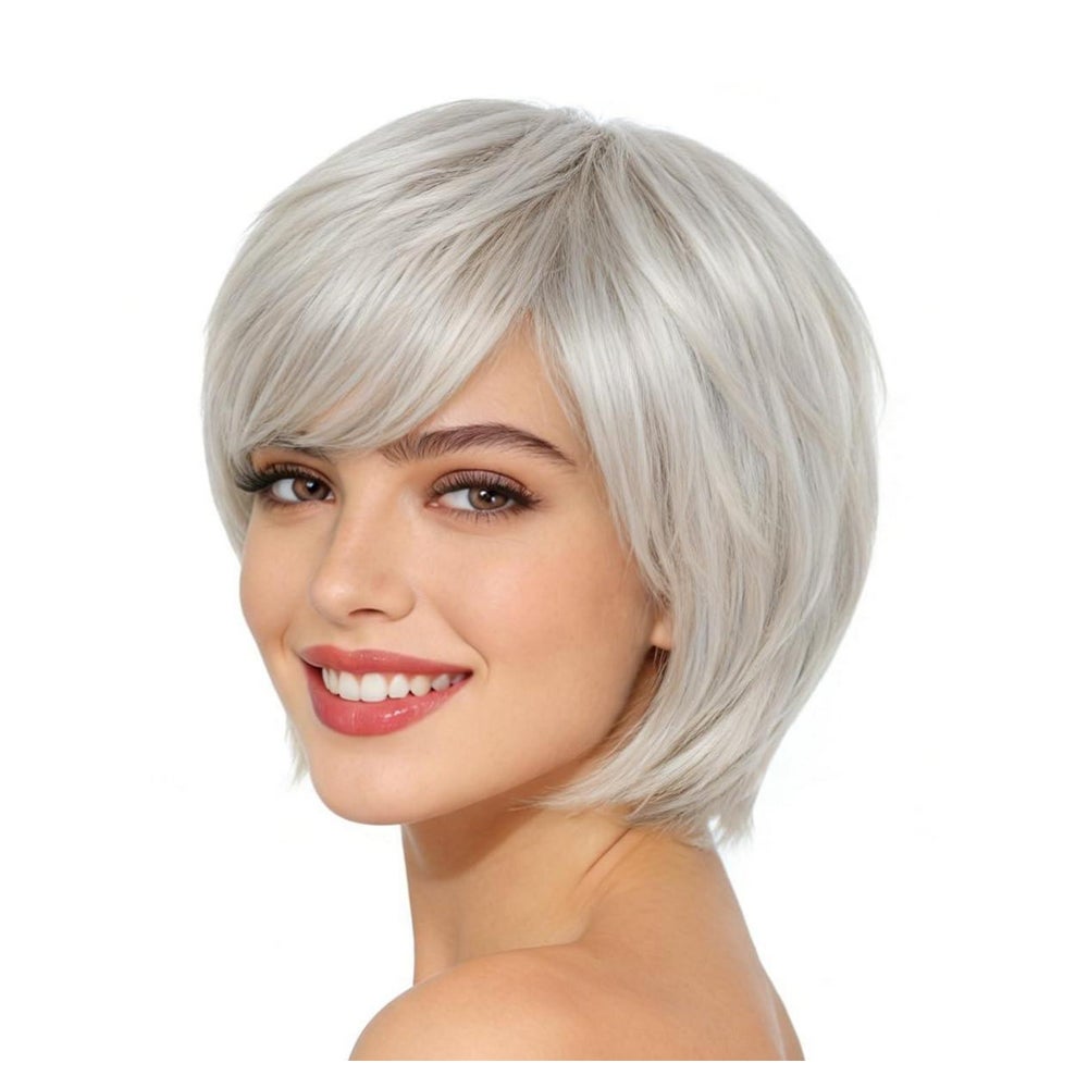 Perücke Pixie Cut Synthetisch Pony Layered Haarteil Damen Gr 1 St