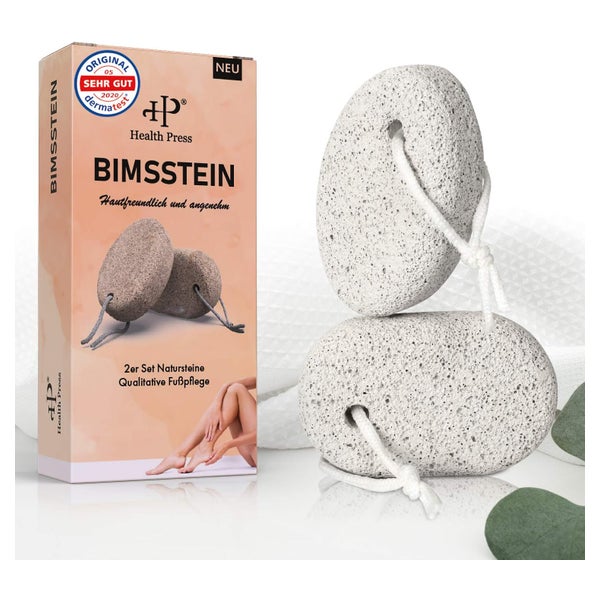 Health Press® Bimsstein Hornhautentferner 2 St
