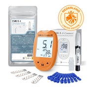 FORA 6 Connect Blutzucker-, Hämatokrit- und Hämoglobin-Messgerät – Sonderausgabe (Orange) – mg/dl + 25 Teststreifen 1 St