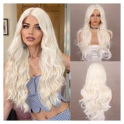 Perücke Lang Lockig Synthetisch Ombre Damen Haare Hellblond 1 St