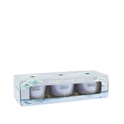 Set of votive candles in Ocean Air glass 3 x 37 g 0,111 kg