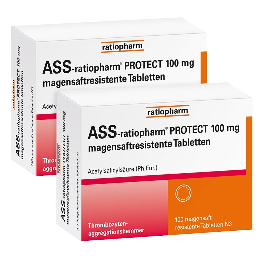 ASS-ratiopharm® PROTECT 100 mg Doppelpack 2X100 St
