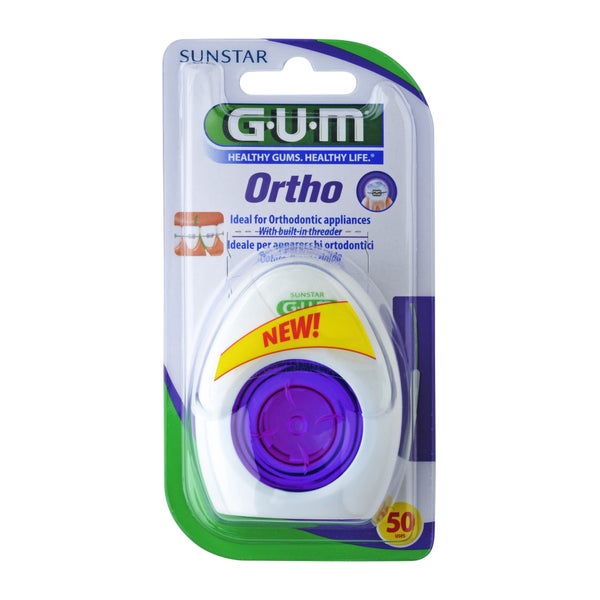 GUM Ortho Floss Schwammzahnseide 50 St
