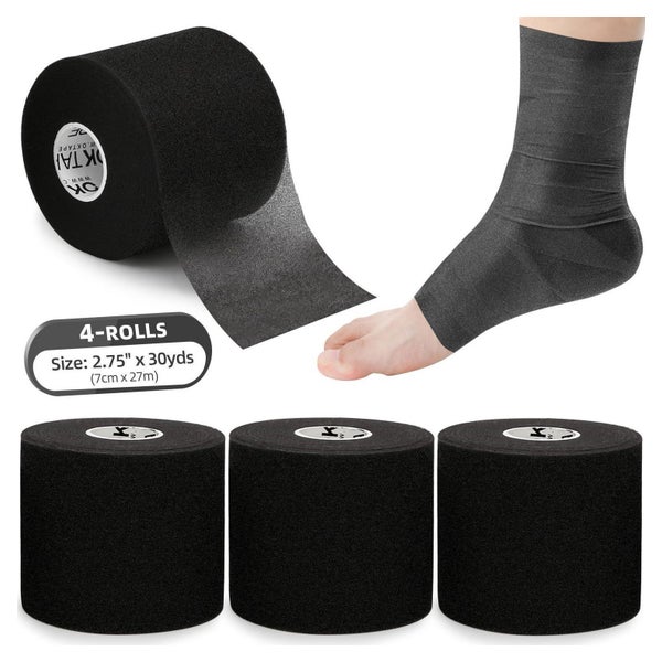 OK TAPE Prewrap Tape (4 Rollen) - Leichtschaum Unterlage für Sport und Schutz