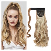 Pferdeschwanz Clipin Extensions 50 cm Dunkelblond Bleichblon 1 St