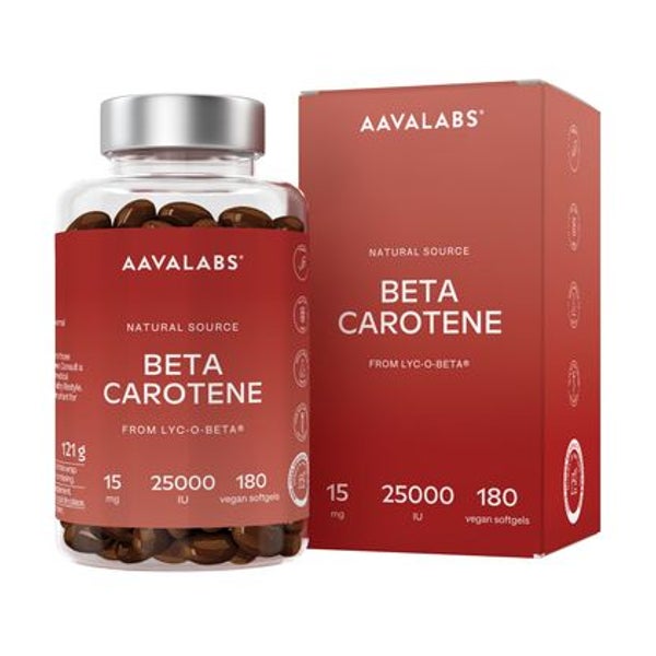 Aavalabs Beta-Carotin 25.000 IE mit Lyc-O-Beta® 180 St