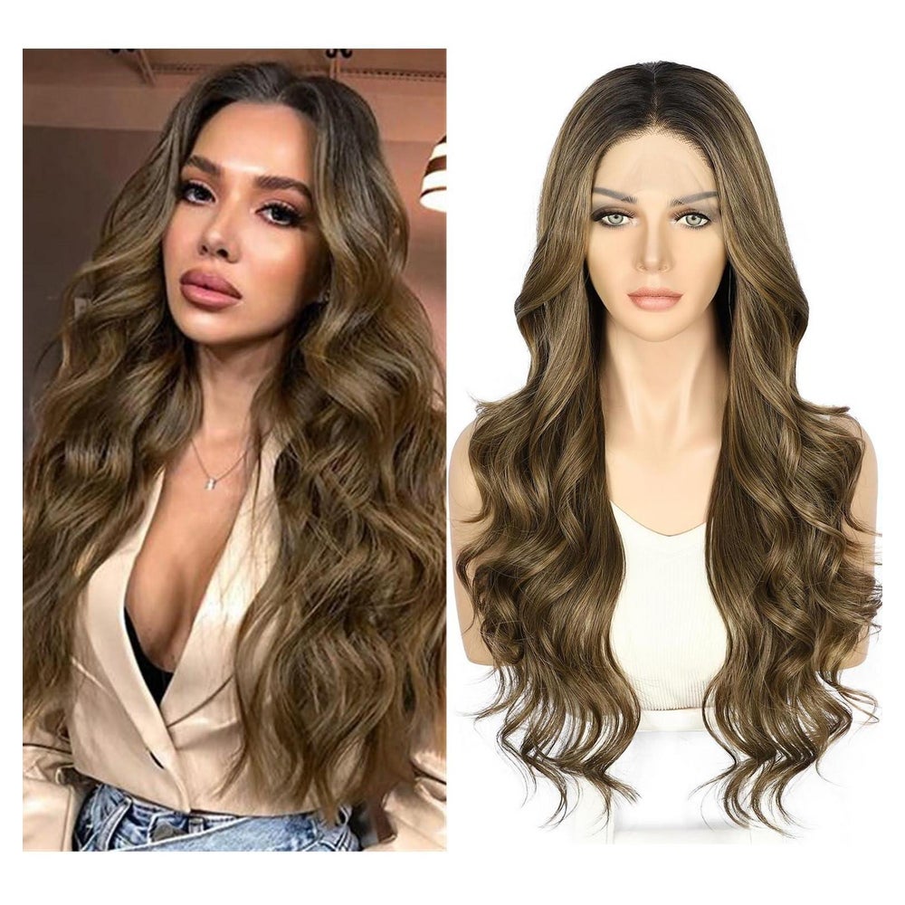 Perücke Lacefront Synthetisch Körperwelle Balayage 26inch Go 1 St
