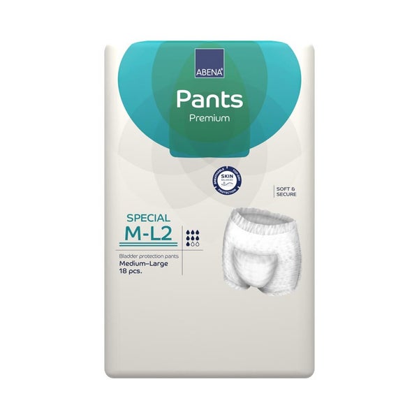 Abena Pants Special Premium Windelhosen mit Beinansatz , Gr. M-L2, 1700 ml 18 St
