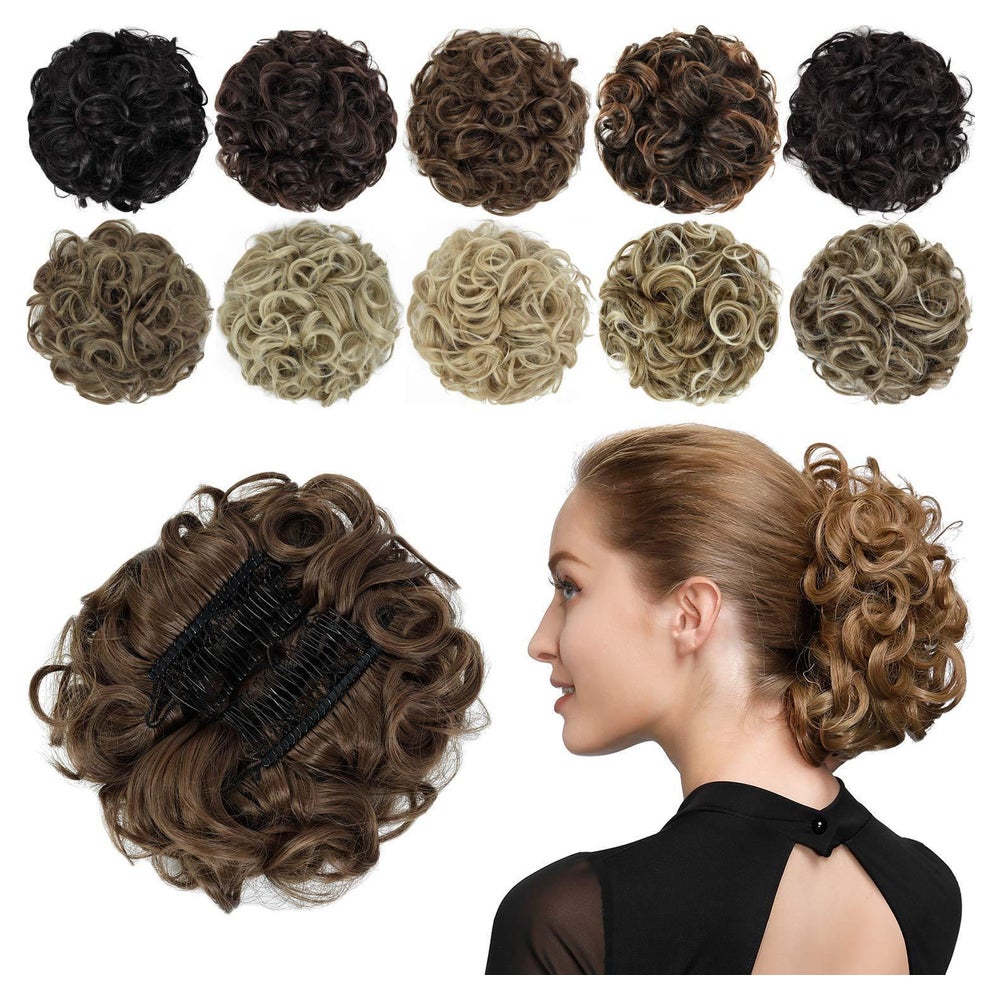 Haarteil Chignon Dutt Scrunchie Synthetisch Goldbraun 12# Go 1 St
