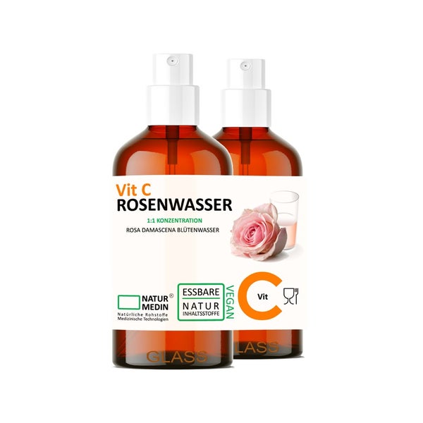 NATURMEDIN® 2 x  Vitamin-C Rosenwasser 2 St