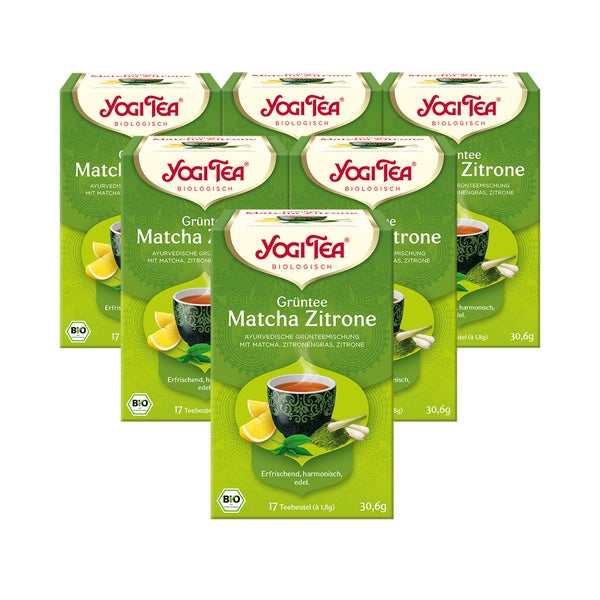 Yogi Tea - Grüntee Matcha Zitrone Bio Grüntee | 6 x 30,6g 6x17 St