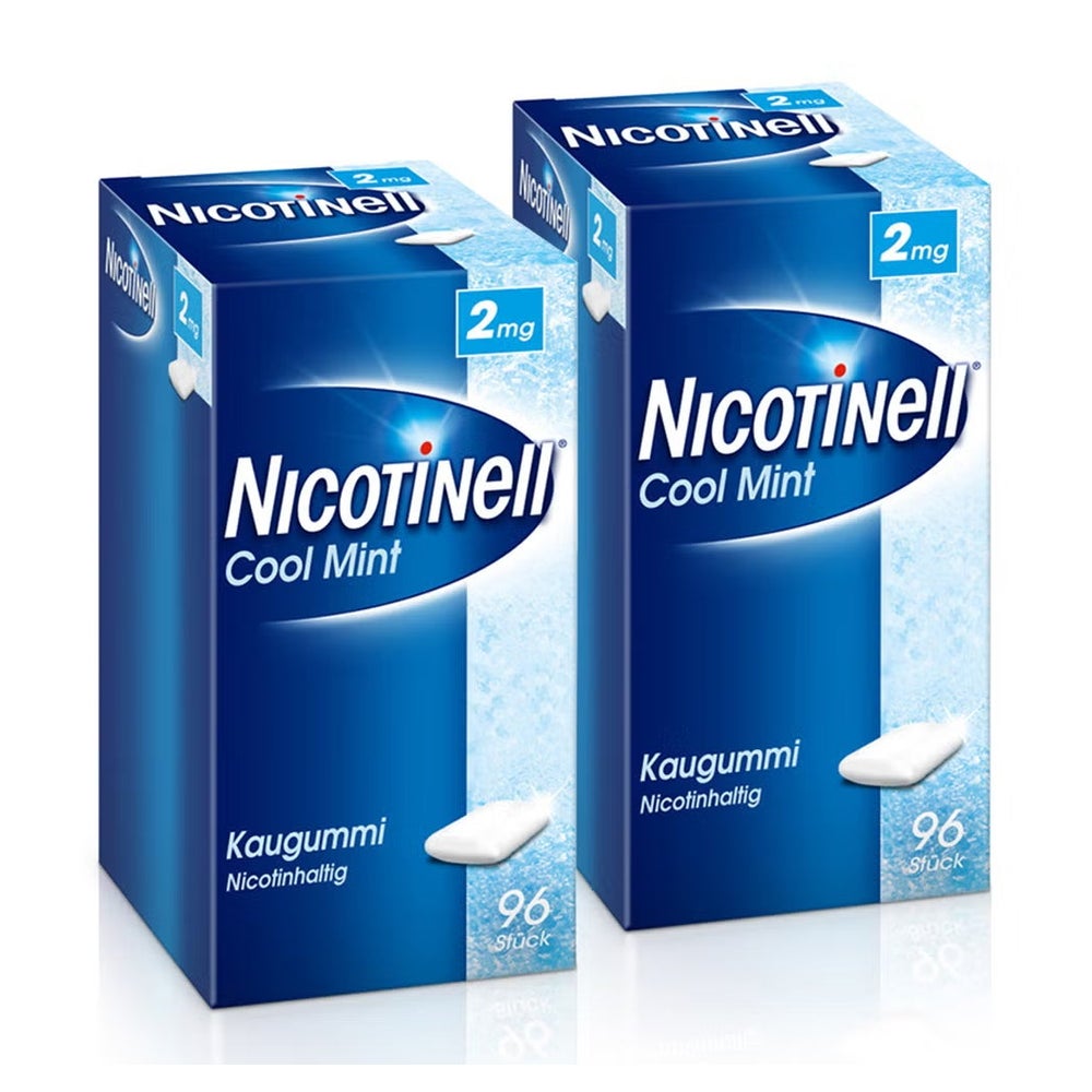 NICOTINELL Kaugummi 2 mg Cool Mint Doppelpack 2X96 St