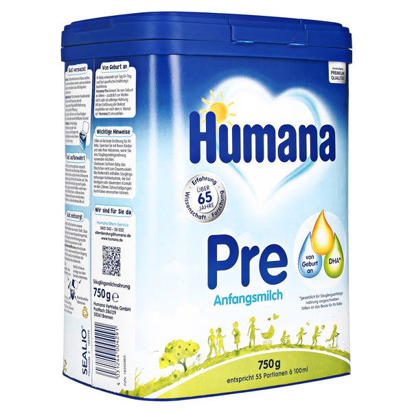Humana PRE Uploaded Anfangsmilch Pulver 750 g