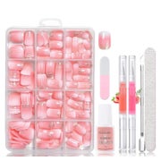 Falsche Nägel 240 Square Rosa Shimmer Pink Gradient 01 1 ml 1 St