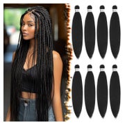 Braiding Haare 66cm 8Packs Box Braids Crochet 1B# Jet Schwar 1 St