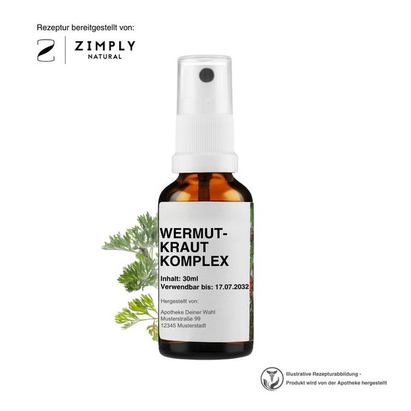 Zimply Natural WERMUTKRAUT KOMPLEX - Pflanzbasierte Rezeptur 30 ml