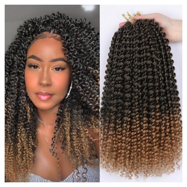 Häkelhaar Crochet Braids Wasserwellen T1B-27# 12inch (7er Pa 1 St