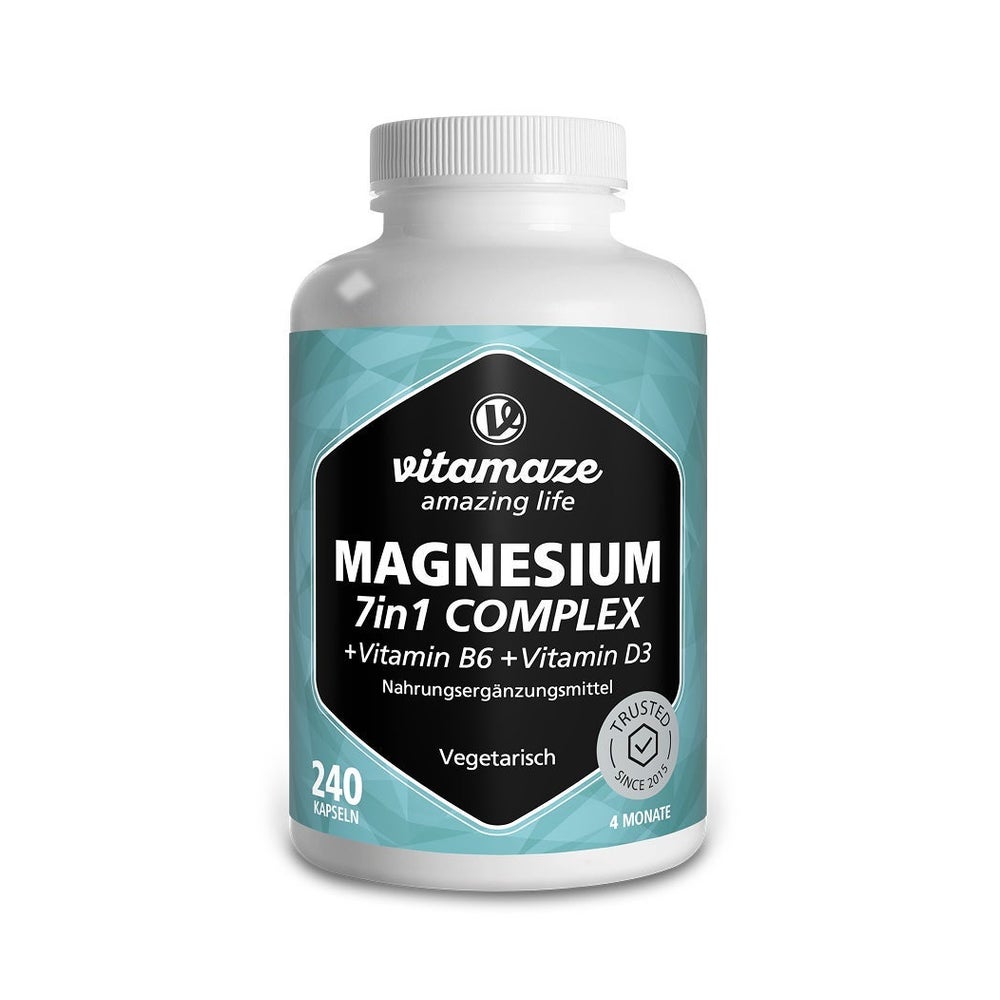 Magnesium 7in1 Komplex+b6+d3 Kapseln 240 St