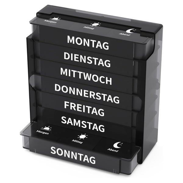 Pillenbox 7 Tage 3 Fächer Tabletten Organizer Wochenbox 1 St