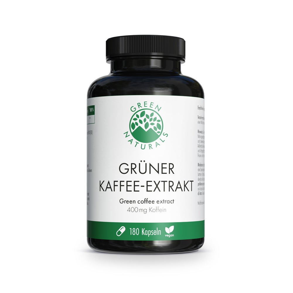 GREEN NATURALS Grüner Kaffee-Extrakt 100% Koffein 180 St