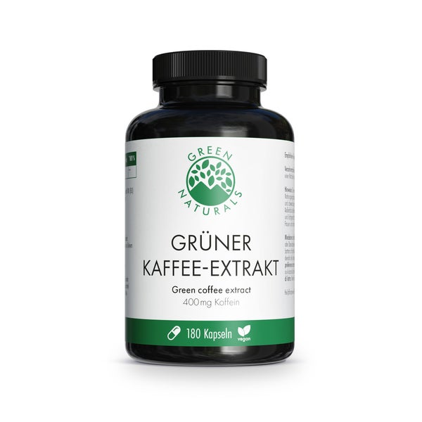 GREEN NATURALS Grüner Kaffee-Extrakt 100% Koffein 180 St