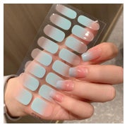 Nagelfolien Selbstklebend 16Stk Türkis Nude Gradient Grün Fa 1 St