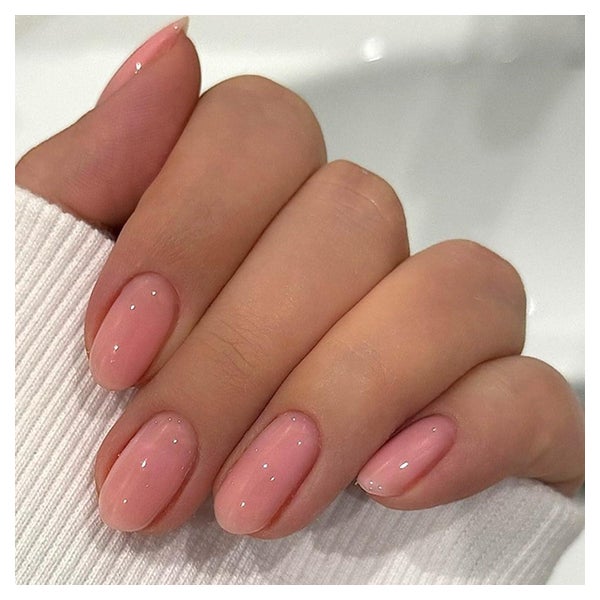 Press On Nails 24 Stück Oval Almond Nagelkleber Acryl Pfirsi 1 St