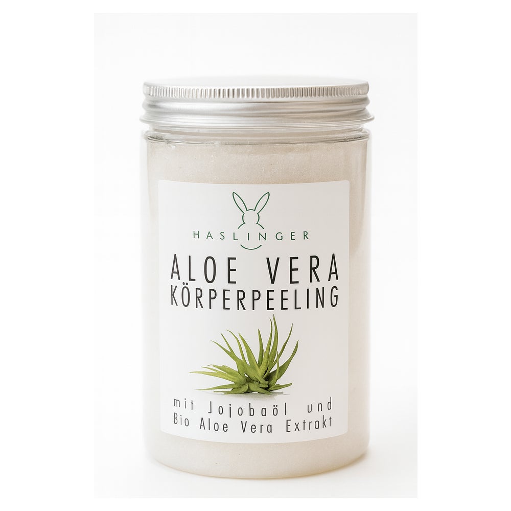 Haslinger Aloe Vera Körperpeeling Jojobaöl und Bio Aloe Vera Extrakt 450 g