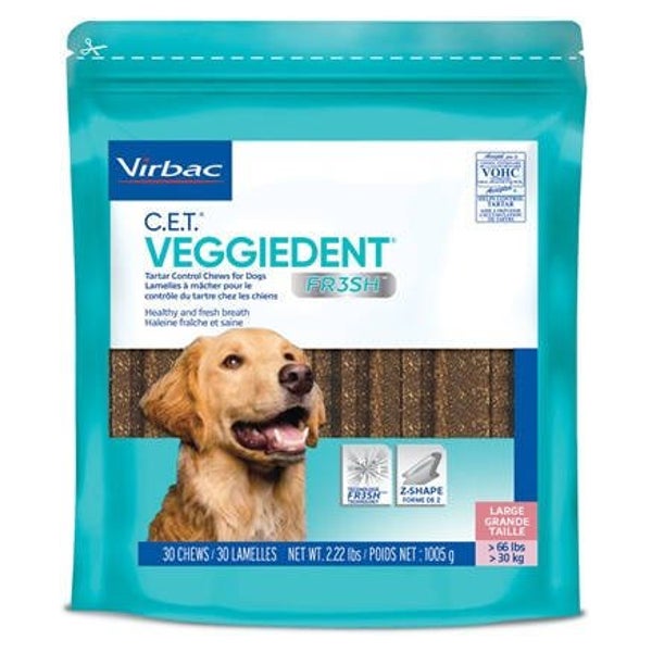 VIRBAC Veggiedent Fresh L (>30 kg) 15 St 1 kg