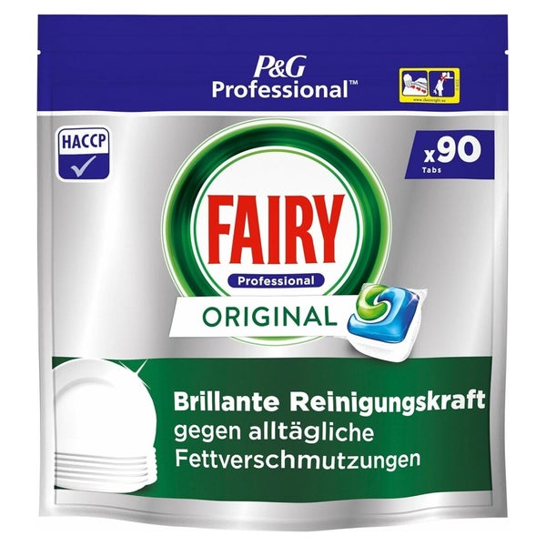 Fairy Original Geschirrspülmaschinen-Tabs, 90 Spülgänge, Brillante Reinigungsleistung bei Alltäglichen Fettrückständen 1 St